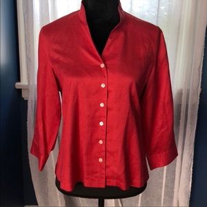 Talbot’s Silk Button Down Top